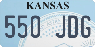 KS license plate 550JDG