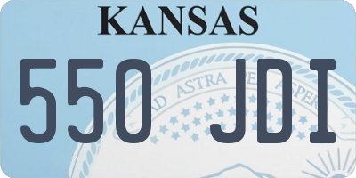 KS license plate 550JDI