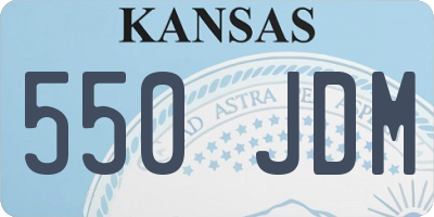 KS license plate 550JDM