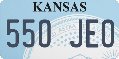 KS license plate 550JEO