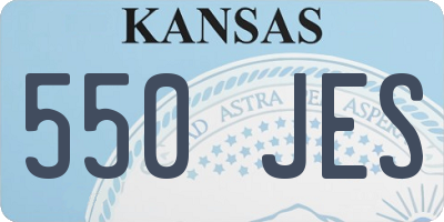 KS license plate 550JES