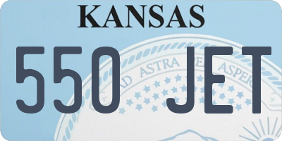 KS license plate 550JET