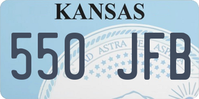 KS license plate 550JFB