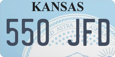 KS license plate 550JFD