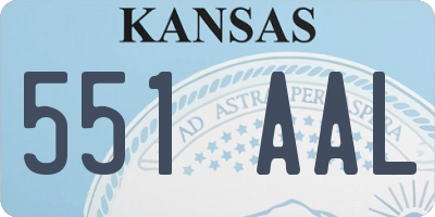 KS license plate 551AAL
