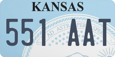 KS license plate 551AAT