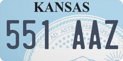 KS license plate 551AAZ