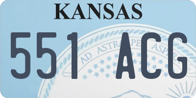 KS license plate 551ACG