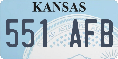 KS license plate 551AFB