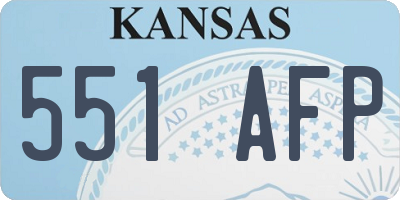 KS license plate 551AFP