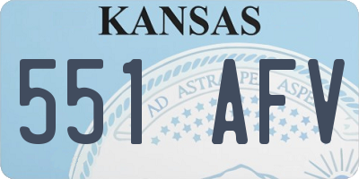 KS license plate 551AFV