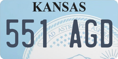 KS license plate 551AGD