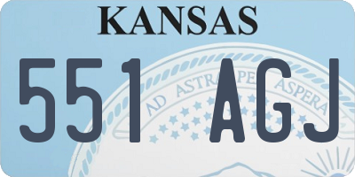 KS license plate 551AGJ