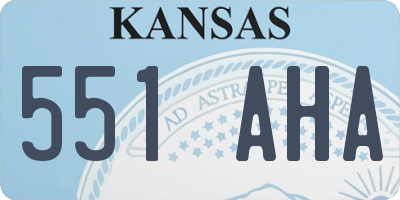 KS license plate 551AHA