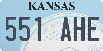 KS license plate 551AHE