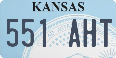 KS license plate 551AHT
