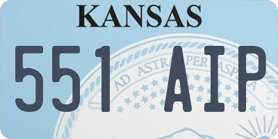 KS license plate 551AIP