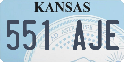 KS license plate 551AJE