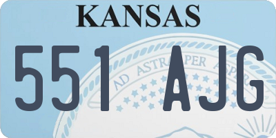 KS license plate 551AJG