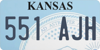 KS license plate 551AJH