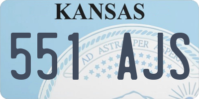 KS license plate 551AJS