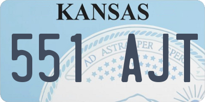 KS license plate 551AJT
