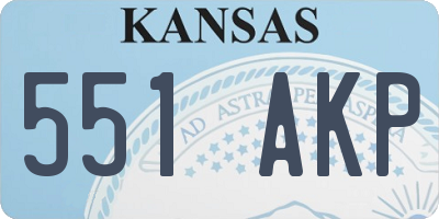 KS license plate 551AKP