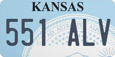 KS license plate 551ALV