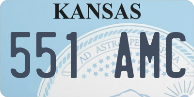 KS license plate 551AMC