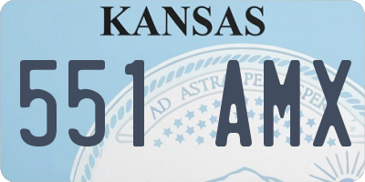 KS license plate 551AMX