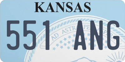KS license plate 551ANG