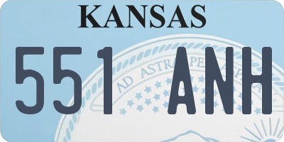 KS license plate 551ANH