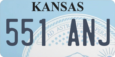 KS license plate 551ANJ