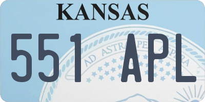 KS license plate 551APL