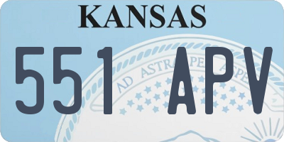 KS license plate 551APV
