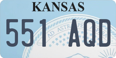 KS license plate 551AQD