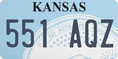 KS license plate 551AQZ