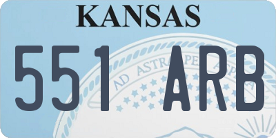 KS license plate 551ARB