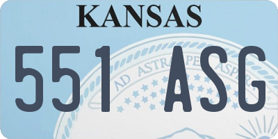 KS license plate 551ASG