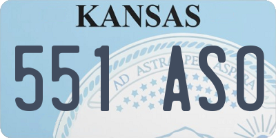 KS license plate 551ASO