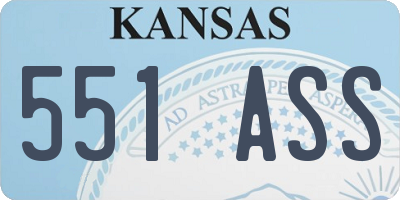 KS license plate 551ASS