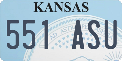 KS license plate 551ASU