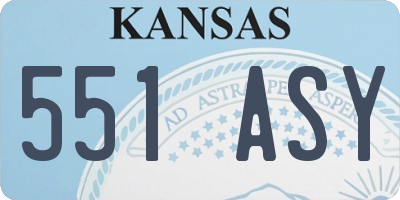 KS license plate 551ASY