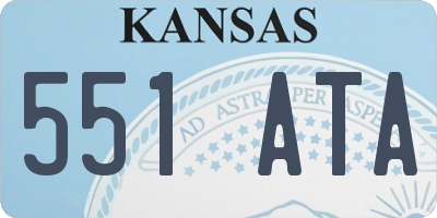 KS license plate 551ATA