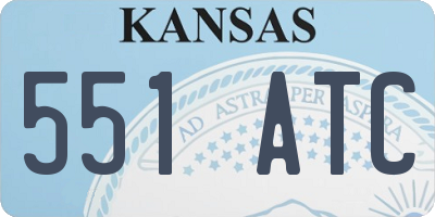 KS license plate 551ATC