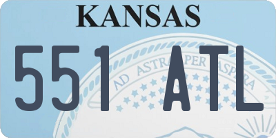 KS license plate 551ATL