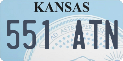 KS license plate 551ATN