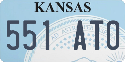 KS license plate 551ATO