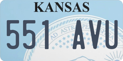 KS license plate 551AVU