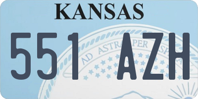 KS license plate 551AZH